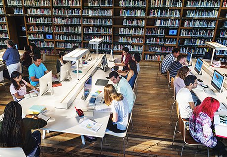 StudentInnen in Uni Bibliothek 460.jpg